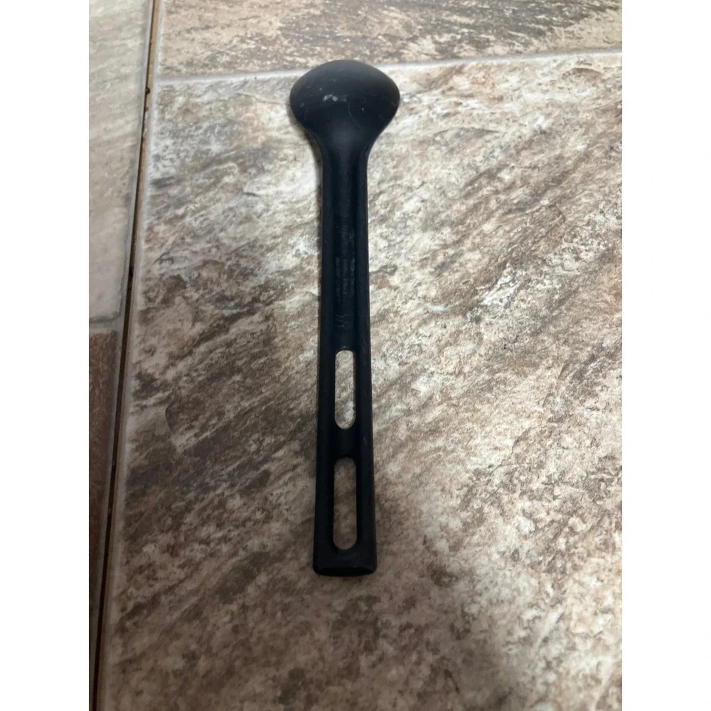 IKEA 17535 Black Nylon Cooking Spoon Made in Sweden Slotted Handle 9.75 inch